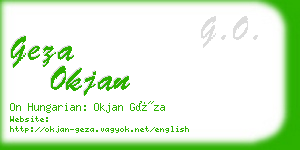 geza okjan business card